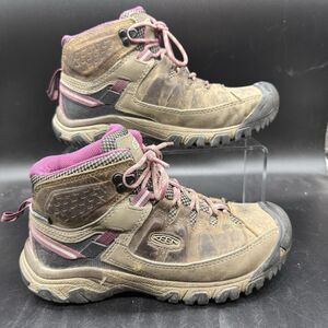 Keen Targhee III Mid Hiking Boots Womens Size 7 Waterproof Brown Leather Outdoor